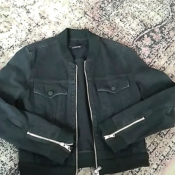 J brand black jean jacket - Picture 1 of 5